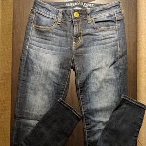 Faded style American Eagle blue jeans